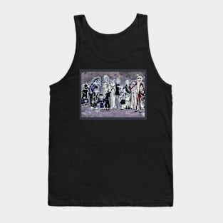 Menagerie of Characters in ink Tank Top